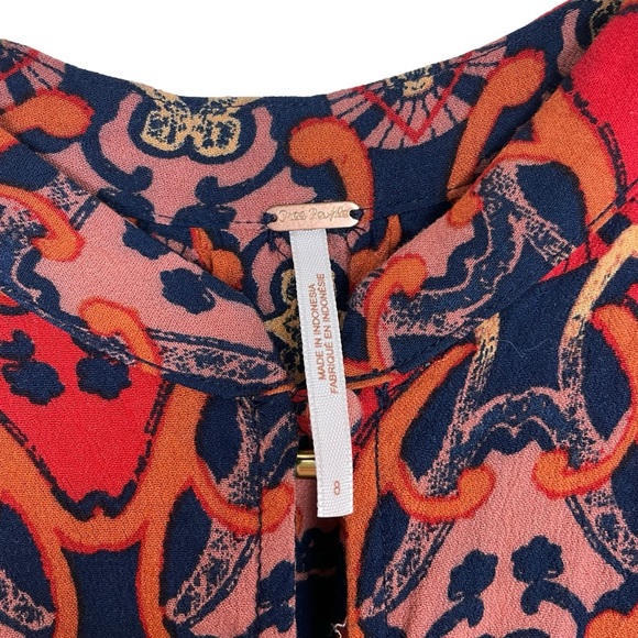 ⭐️ 2/$20 Free People Groovy Get Together Print Funky Tunic Blouse Tank - Picture 11 of 16